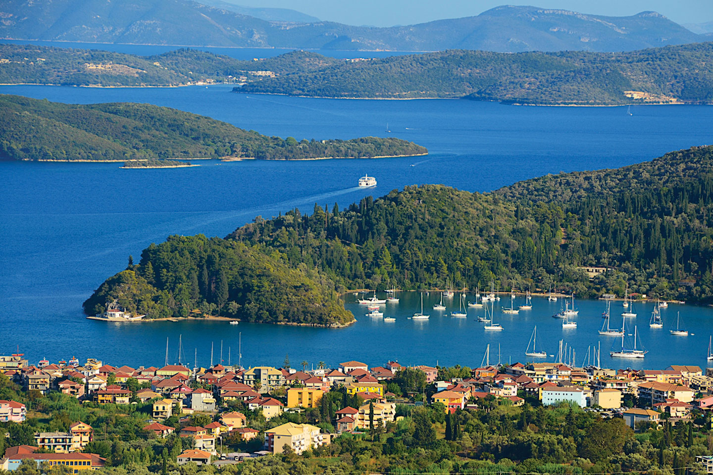 Nydri and view to the islets | Lefkada Slow Guide