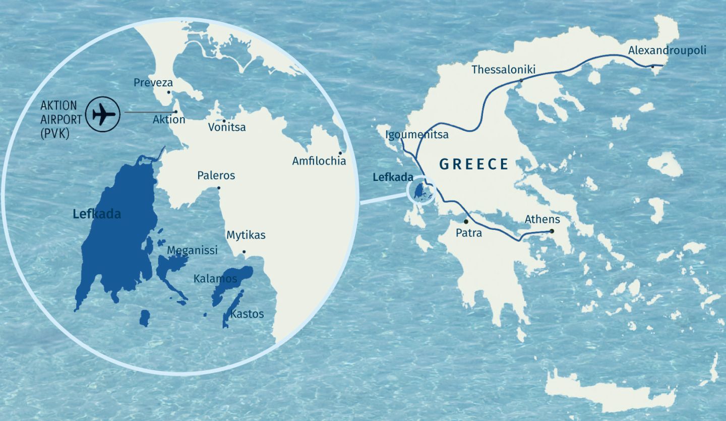 Χάρτης Ιονίων Νήσων | Λευκάδα | Lefkada Slow Guide